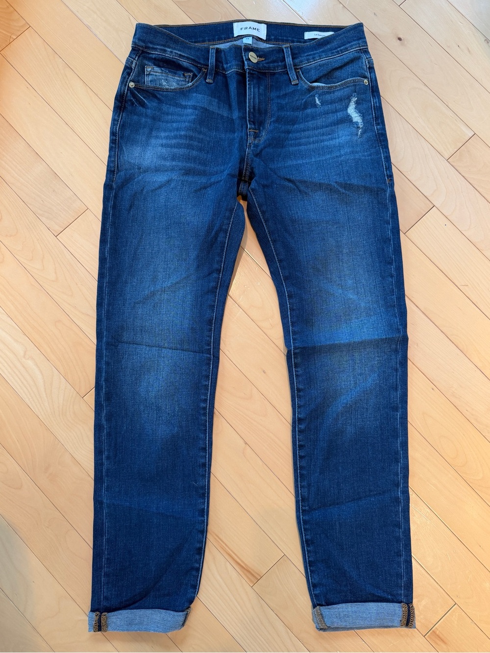FRAME Denim Le Garcon Jean Mid Rise Straight Jeans Size 26 Azure